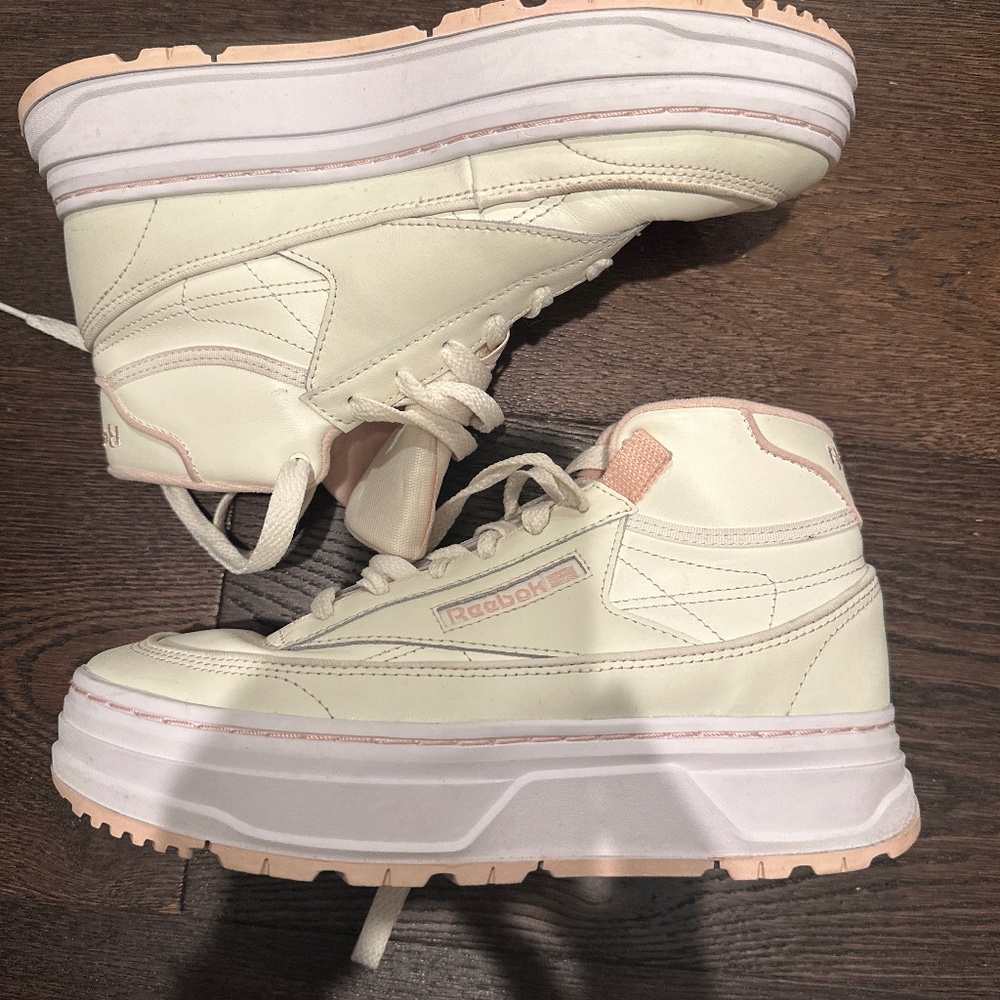 Reebok Club C Geo Mid High Top Platform Sneakers